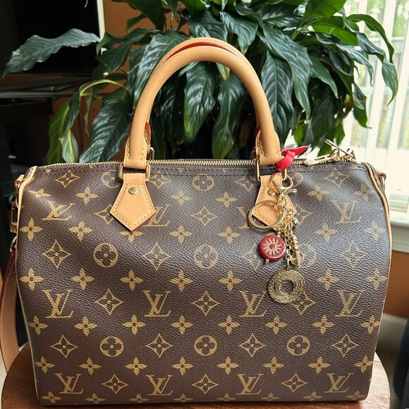 FLOATING RING PENDANT Bag Charm Gold Tone ⭕ - Picture 4 of 8